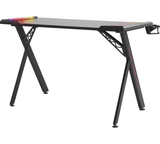 Игровой стол DEFENDER Extreme RGB, подвес кружки+гарнитуры, черный 64307