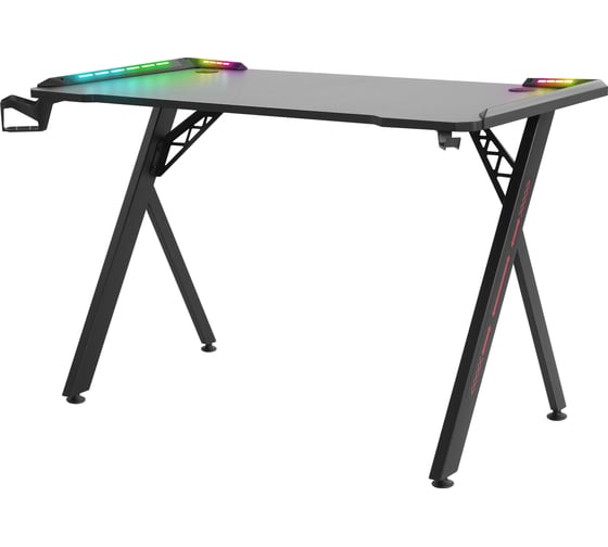 Игровой стол DEFENDER Extreme RGB, подвес кружки+гарнитуры, черный 64307