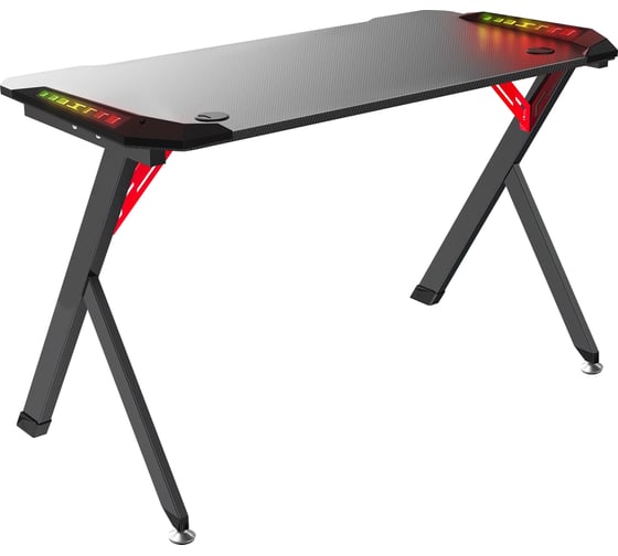 Игровой стол DEFENDER Platinum RGB, подвес кружки+гарнитуры, черный 64302
