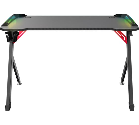 Игровой стол DEFENDER Platinum RGB, подвес кружки+гарнитуры, черный 64302