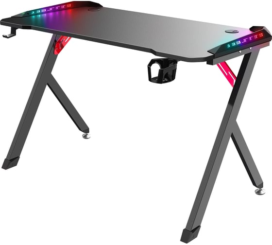 Игровой стол DEFENDER Platinum RGB, подвес кружки+гарнитуры, черный 64302