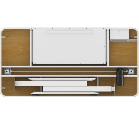 Стол для компьютера с электроприводом, USB-портами FoxGear LIFTISCH FG-ED-47BDW, Dark Wood FG-ED-47WLW