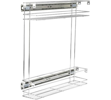 Бутылочница MF 150 мм 2 уровня 110x470x450 мм, с креплением фасада с направляющими 91351v