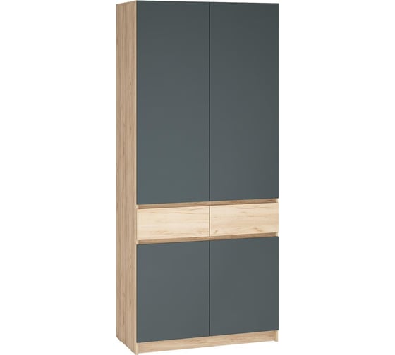 Шкаф Woodville Молд 1000 дуб крафт золотой / серый графит 581543