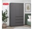 Шкаф Letta 3 в 1 Пакс с 3 ящиками серый графит 1050x1800x454 L3741 8