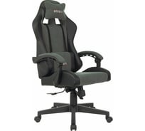 Кресло компьютерное BRABIX Striker Gm-121, синхромеханизм, 2 подушки, экокожа/велюр, черное/серое 532961