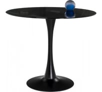 Стол стеклянный Woodville Tulip 90x74, black glass 15770
