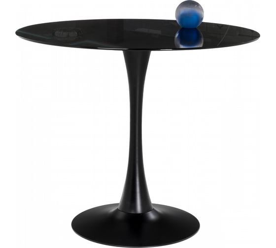 Стол стеклянный Woodville Tulip 90x74, black glass 15770 1