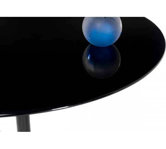 Стол стеклянный Woodville Tulip 90x74, black glass 15770