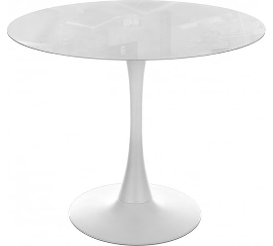 Стол стеклянный Woodville Tulip 90x74, super white glass 15769 1