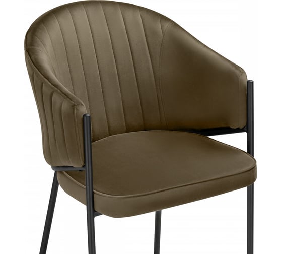 Стул на металлокаркасе Woodville Kortni сappuccino / black 15704