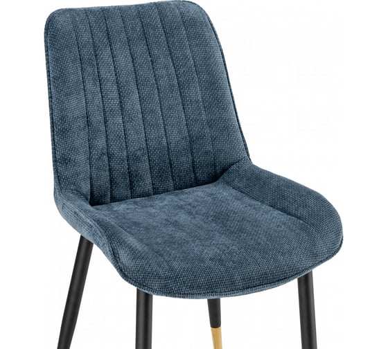 Стул на металлокаркасе Woodville Seda 1 blue / black / gold 15774
