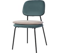 Стул Bergenson Bjorn Pea, велюр, сине-зеленый/бежевый BB0000614