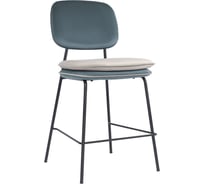 Стул полубарный Bergenson Bjorn с контрастным кантом Pea, велюр, сине-зеленый/бежевый BB0000694