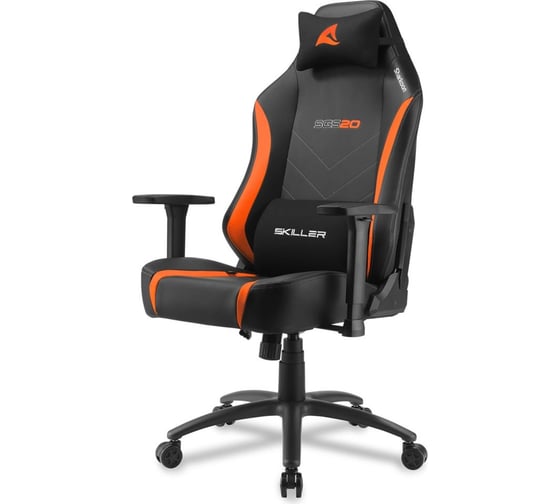 Игровое кресло CHAIRMAN Sharkoon Skiller SGS20 черно-оранжевое SGS20-BK/OG