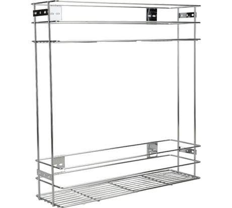 Бутылочница 200 мм с боковым креплением, с доводчиком Lemax PROF, хром VK-02-200-D