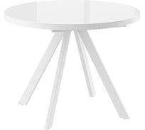 Стол МАМАДОМА Рондо М D100, Стекло белое Optiwhite/белый 101940