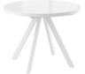 Стол МАМАДОМА Рондо М D100, Стекло белое Optiwhite/белый 101940
