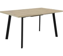 Стол AURORA Осло 140, Дуб Сильверджек Ореховый, Чёрный 101946