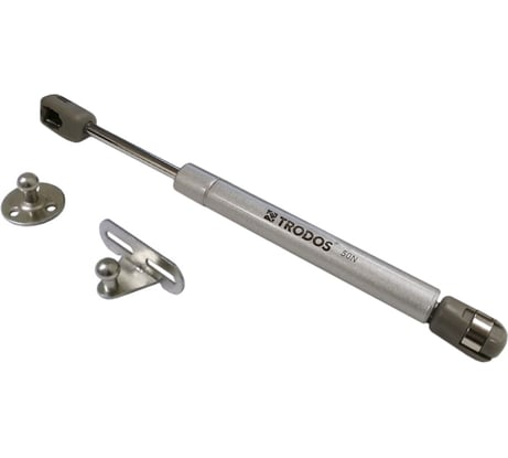 Газовый лифт 50N без доводчика открывание вверх, серый металлик Trodos 311006-3