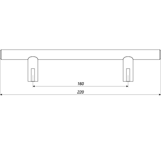 Ручка рейлинг Laurus RE1004/160 хром 19322