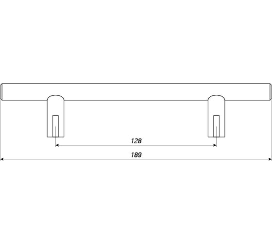 Ручка рейлинг Laurus RE1008 128 матовый хром 19015