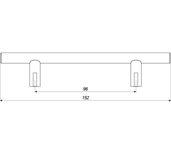 Ручка рейлинг Laurus RE1004/ 96 хром 19321-1