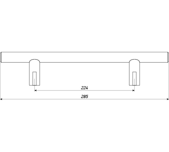 Ручка рейлинг Laurus RE1008 224 матовый хром 19015-5