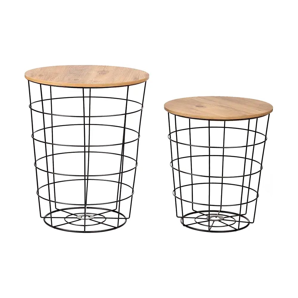 Металлический журнальный двойной круглый кофейный стол с металлической ...