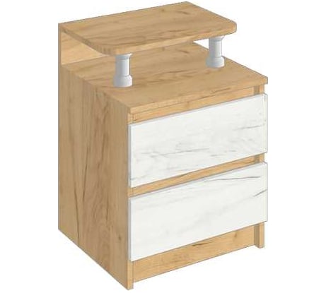 Тумба Арника Зара ЗТ 45-2 0.6_0.45x0.4м, крафт золотой/крафт белый 00-00144909