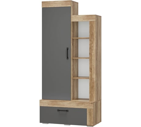 Многофункциональный шкаф Арника Прима ШК-18 графит/дуб каньон 00-00130684