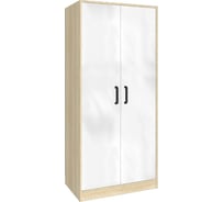 Шкаф 2-х створчатый Арника Лена 2Ш-0.76 1.91x0.76x0.49 м сонома/белый глянец 00-00144630