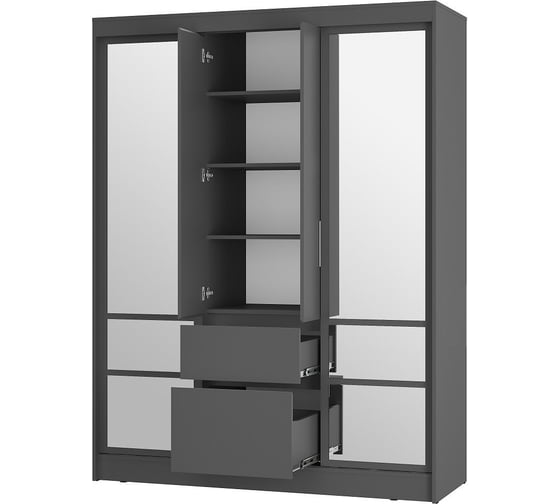 Шкаф-купе Арника Симпл ШКК-06 графит 00-00143429