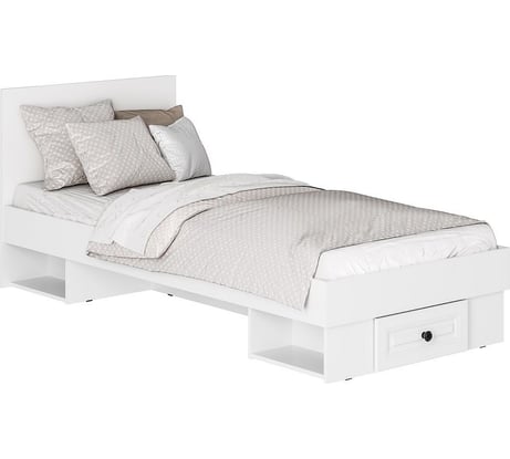 Кровать Арника Софт КР-01 0.9 м белый/эмаль белая (F26) 00-00143350