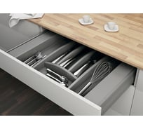 Лоток универсальный для столовых приборов Hafele серый 281x498x46 мм 556.46.501