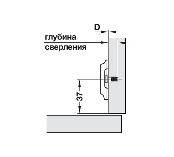 Монтажная планка Hafele A, 9 мм, с евровинтом, 329.81.590