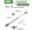 Газовый кронштейн Laurus N 100Н GSO1 нагрузка 10 кг 06014 2