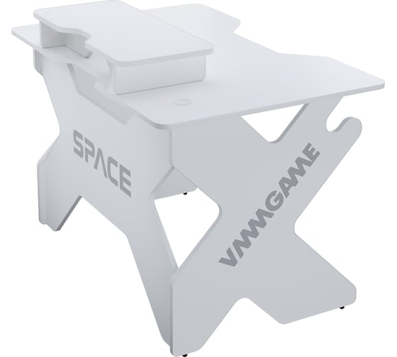 Игровой стол с подставкой для монитора VMMGAME SPACE 120 LIGHT белый BASE ST-1-BS-1-WWE-120SET