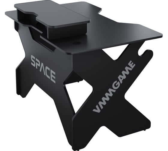 Игровой стол с подставкой для монитора VMMGAME SPACE 120 DARK чёрный BASE ST-1-BS-1-BBK-120SET 1