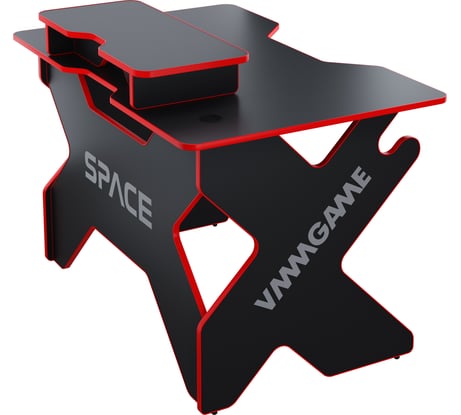 Игровой стол с подставкой для монитора VMMGAME SPACE 120 DARK красный BASE ST-1-BS-1-BRD-120SET