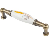 Ручка-скоба Kerron с фарфором, 96 мм, бронза SF01-02-96 BA