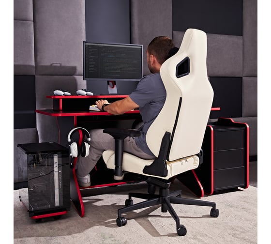 Игровой компьютерный стол VMMGAME SPACEONE DARK 140 RED SO-2-BKRD