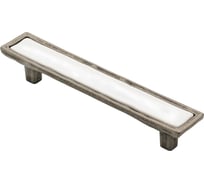 Ручка-скоба с фарфором KERRON 96 мм, чернёный старинный цинк SF15-11-96 BAZ