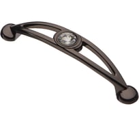 Ручка-скоба с кристаллами KERRON 96 мм, черный хром CRL36-96 BN