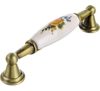 Ручка-скоба Kerron с фарфором, 96 мм, бронза SF05-06-96 BA