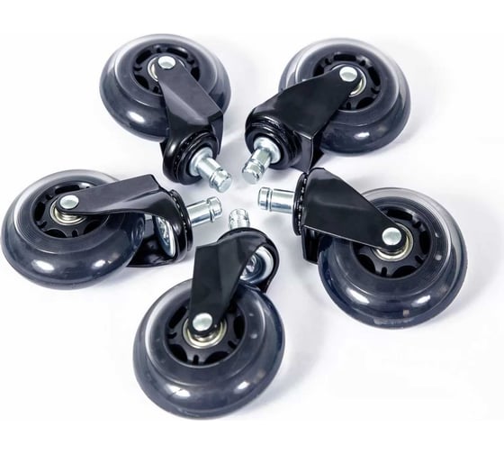 Комплект силиконовых колес для компьютерного кресла CASTORS (ДИАМЕТР 74ММ; M11) VMMGame Wls1