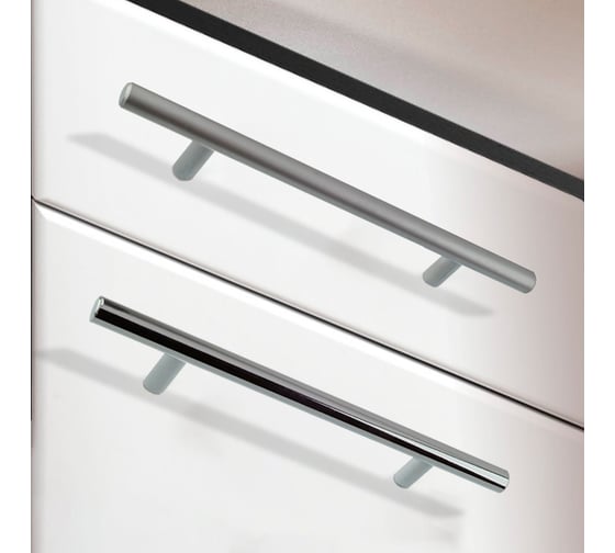 Ручка-рейлинг мебельная Trodos 8925 D10x288-348 мм, сталь, хром матовый 303094