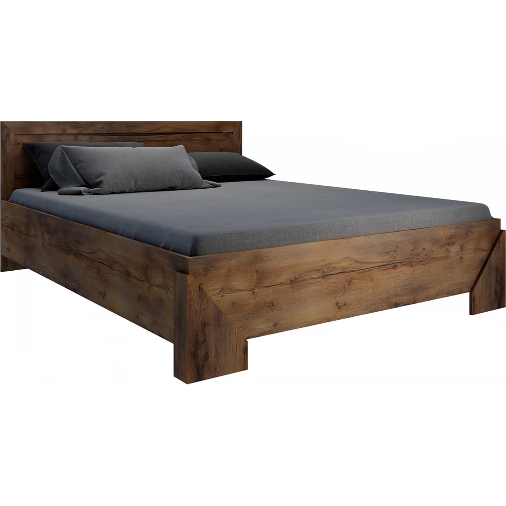 Кровать Саманта 140x200 ЛДСП таксония шоколадная Woodville 520811 ...