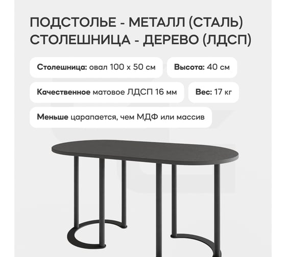 Журнальный столик с металлическим подстольем GENGLASS DUHORSIX Low GGT-19-2-2