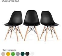Комплект стульев Ridberg DSW EAMES черный 3 шт 1212680